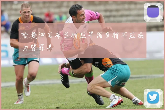 哈曼坦言布兰特应早离多特不应成为替罪羊